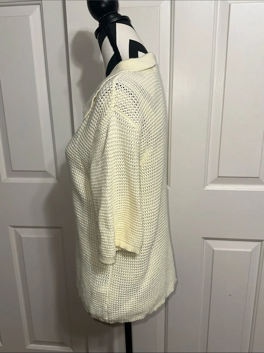 Marine Layer Pale Yellow Knit Polo Sweater - Picture 2 of 5